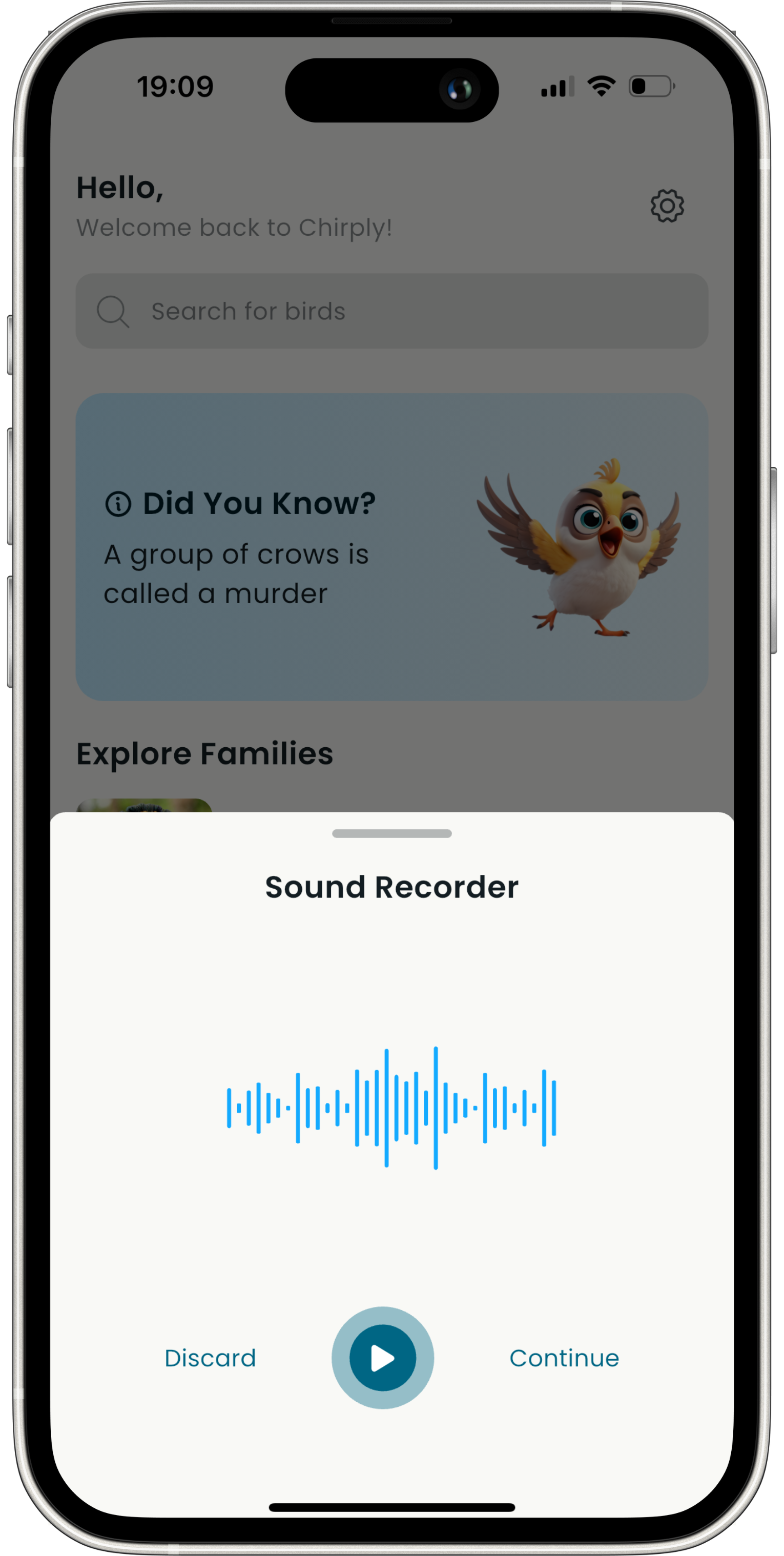 Sound Recognition - BirdTunes bird identification feature